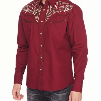 Rodeo Clothing Men's Shirt - Berry Broom Tail